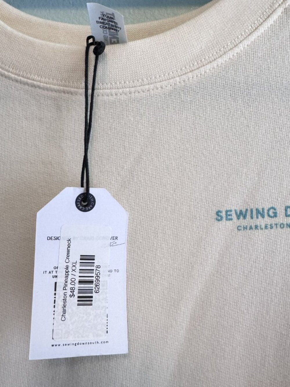 Sewing Down South Sweatshirt – Butter Yellow | Size XXL - CL0371 - Picture 9 of 10